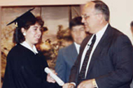 Jackie's graduation from the Bible Institute and Seminary