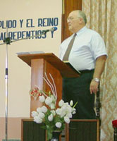 Pastor McCubbins preaching at Maranatha Baptist Church