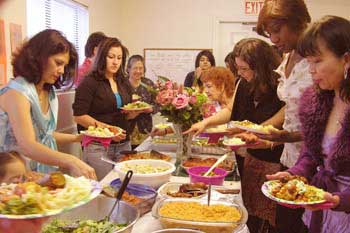 Bible Baptist Womens Fellowship pot luck dinner